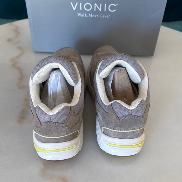 Vionic Taupe and Lemon Sneakers - Picture 4 of 9